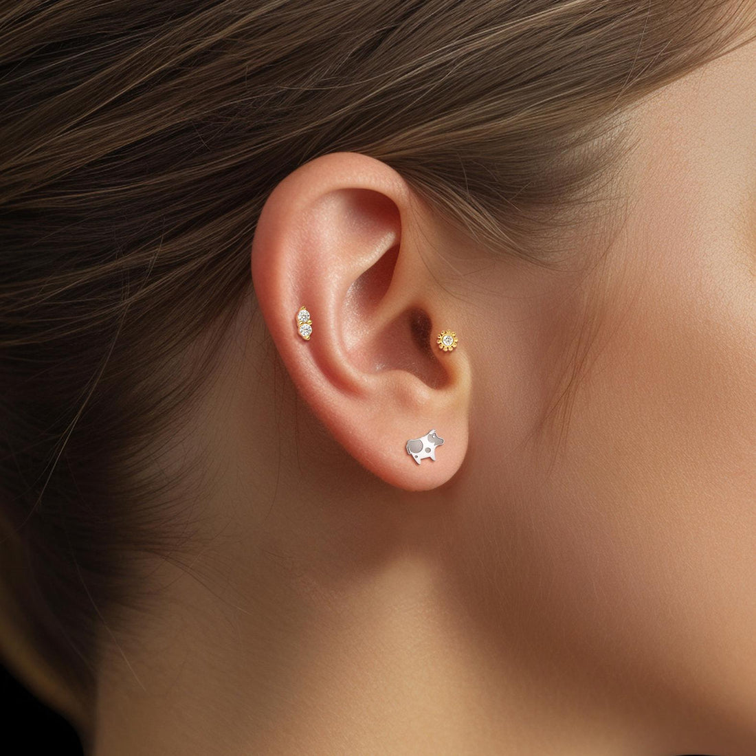Cow Stud Earrings