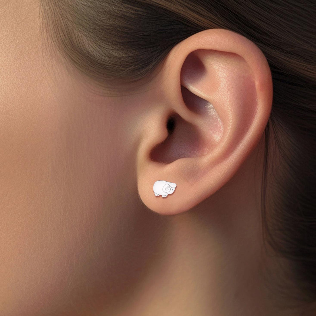 Aries Ram Stud Earrings