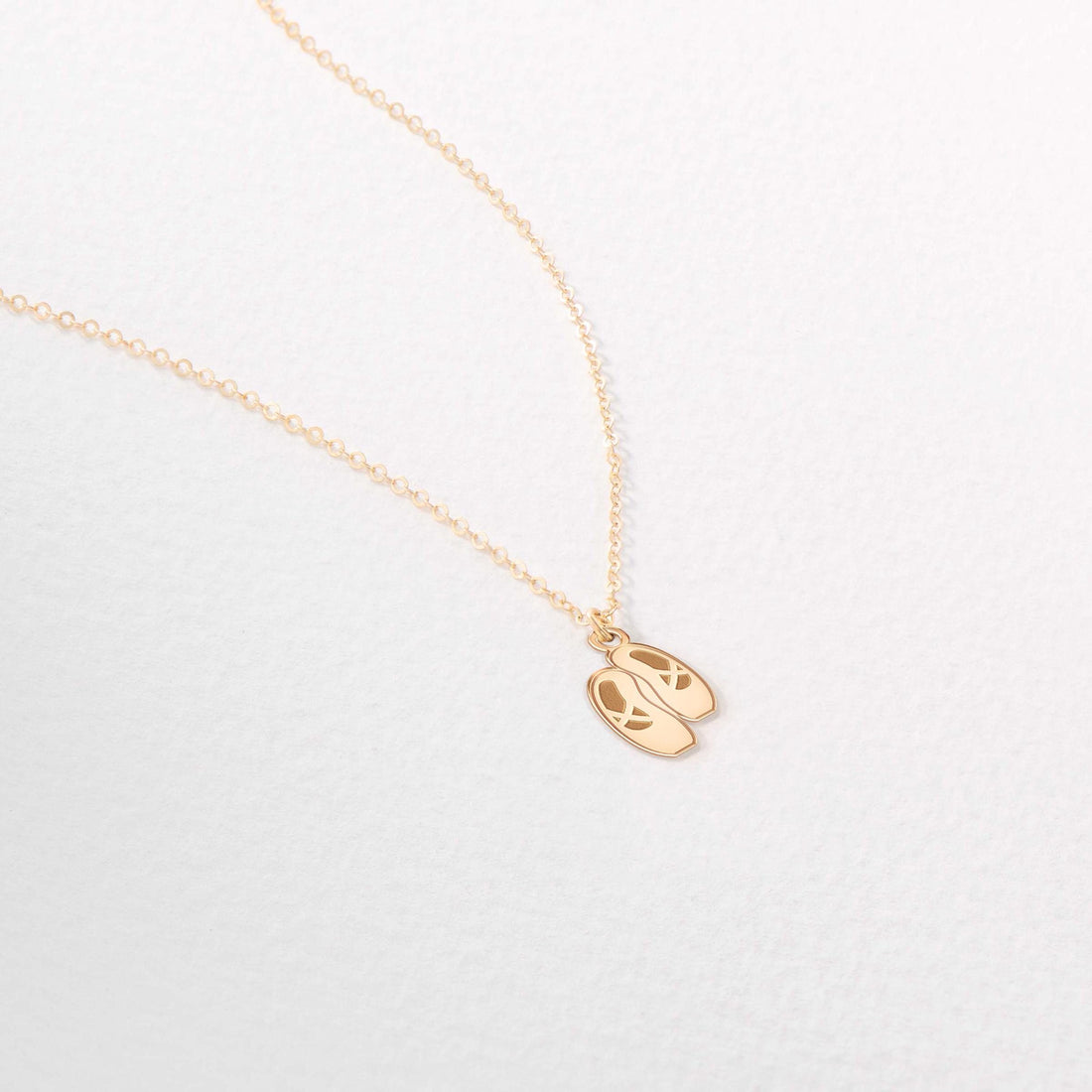 Ballerina Shoes Pendant Necklace