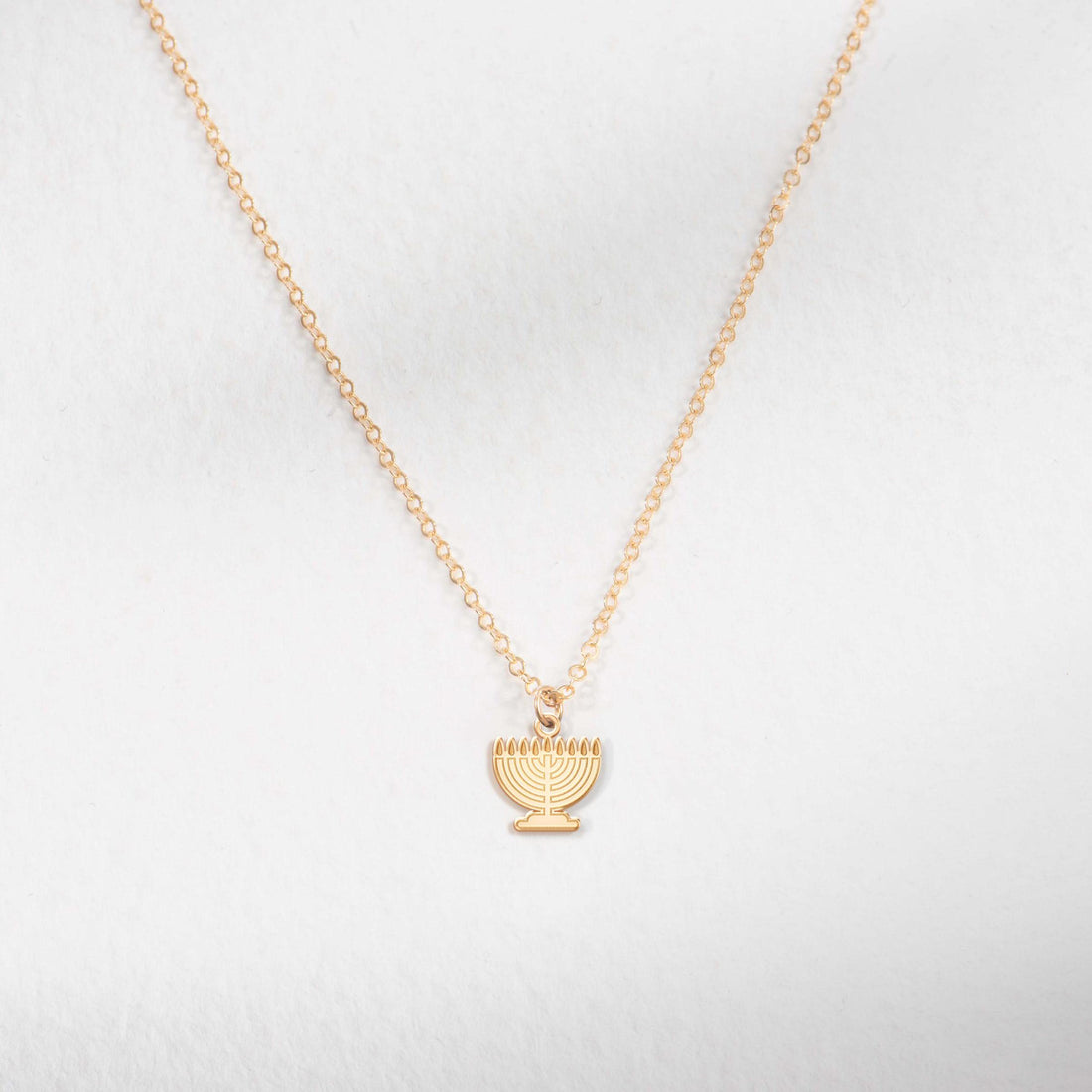 Hanukkah Menorah Pendant Necklace