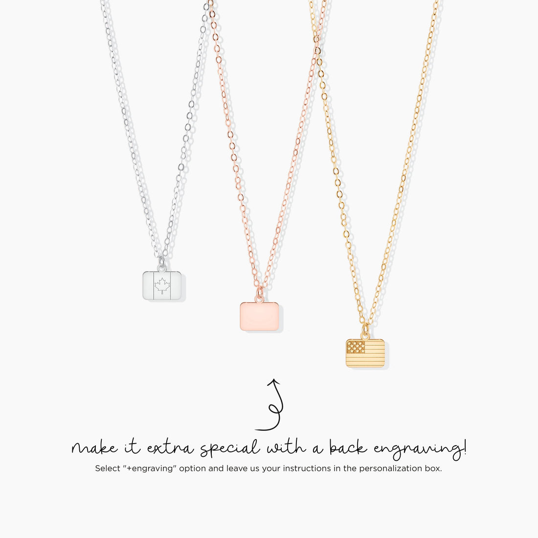 American Flag Pendant Necklace