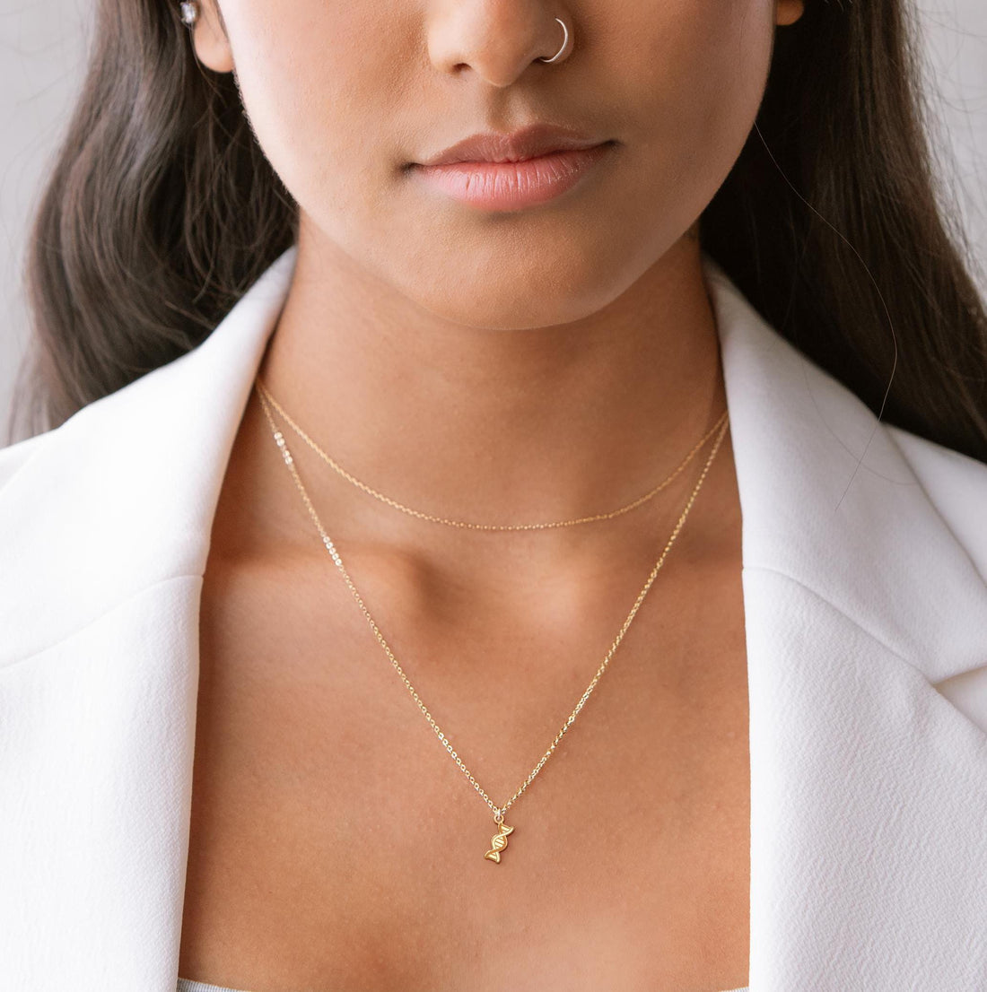DNA Strand Pendant Necklace