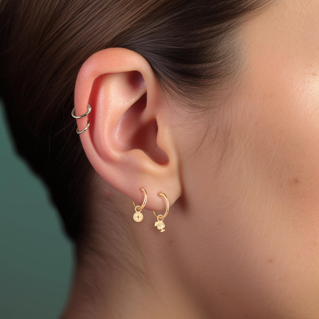 Cocktail Drink Hoop Earrings