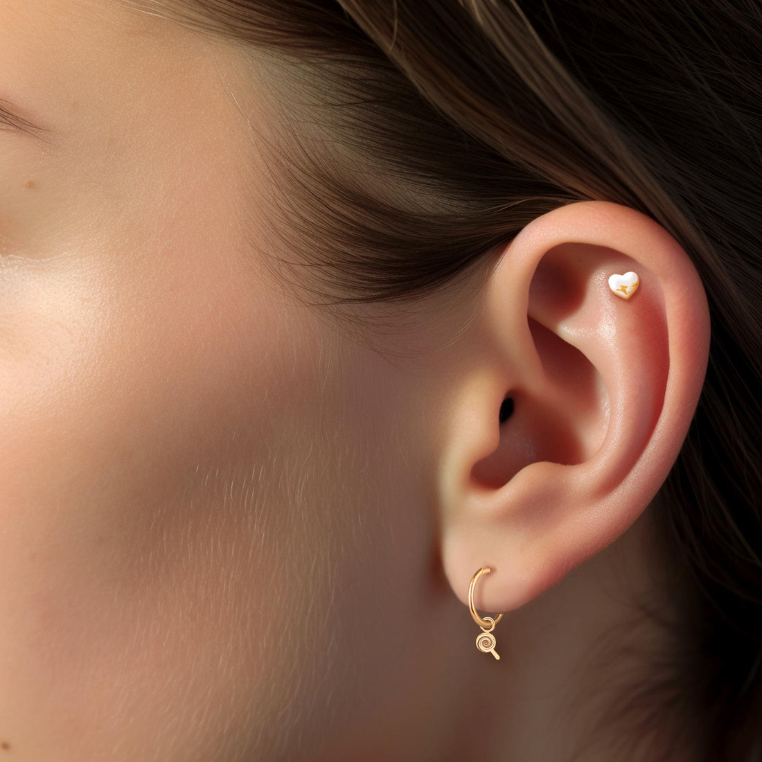 Lollipop Charm Huggie Earrings