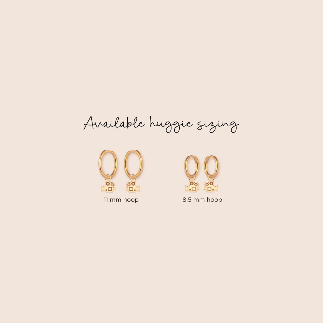 Camera Huggie Hoop Earrings