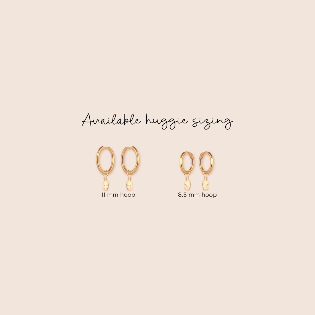 Mouse Charm Huggie Hoops