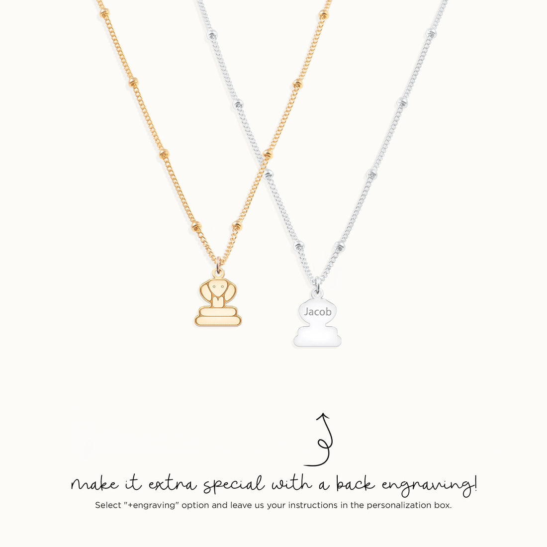 Cobra Pendant Beady Necklace