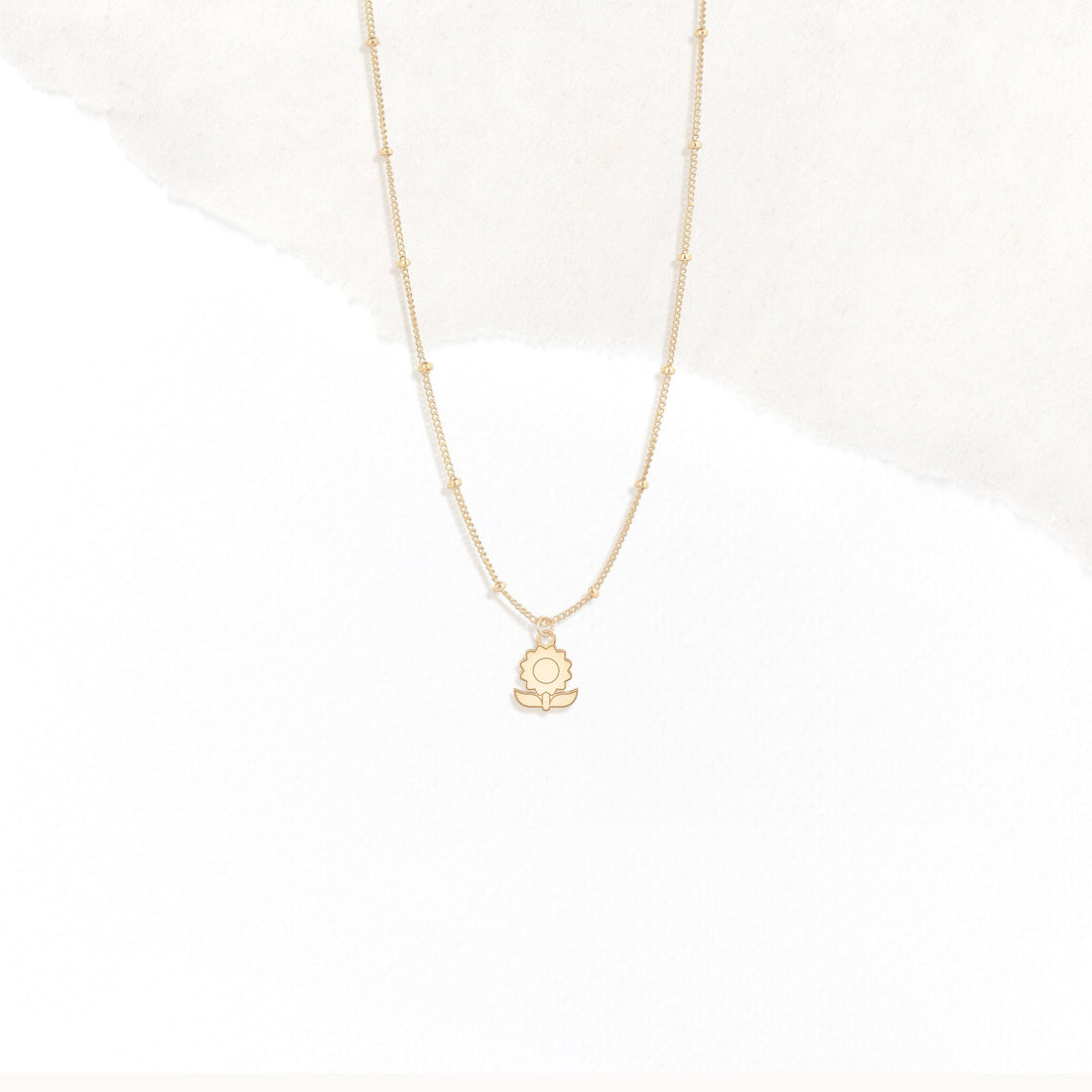 Sunflower Charm Necklace