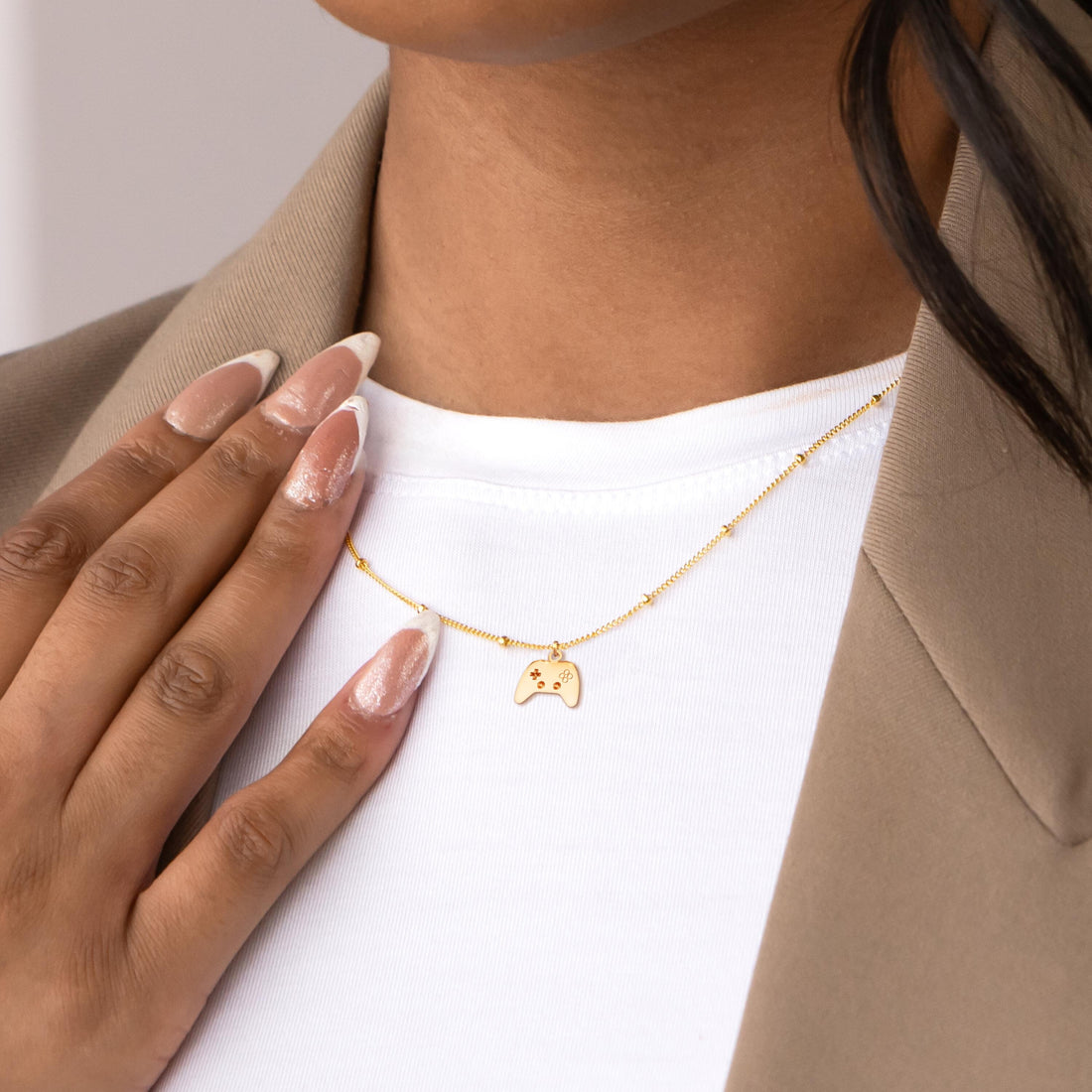 Game Controller Pendant Beady Necklace
