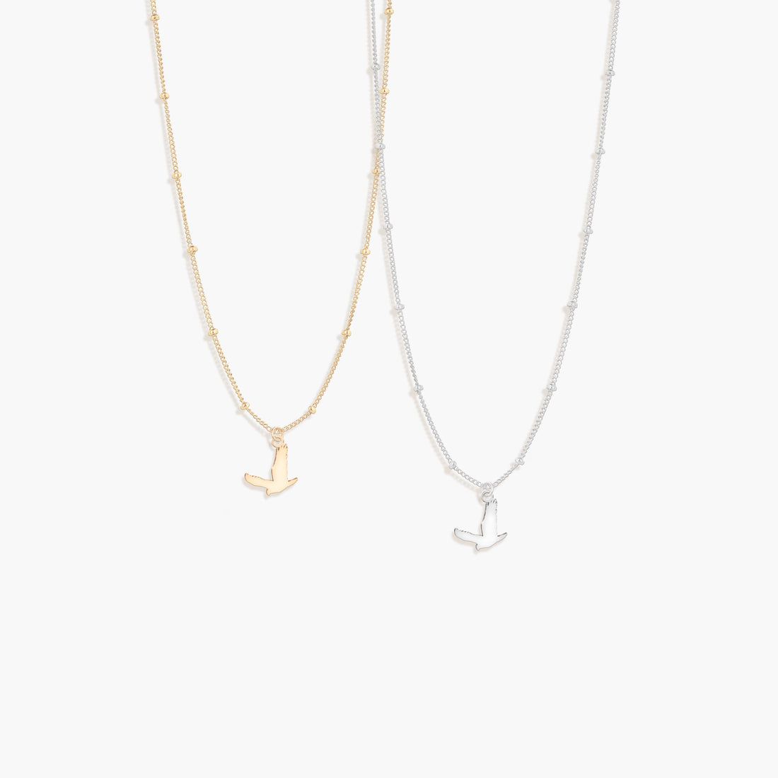 Hawk Pendant Beady Necklace