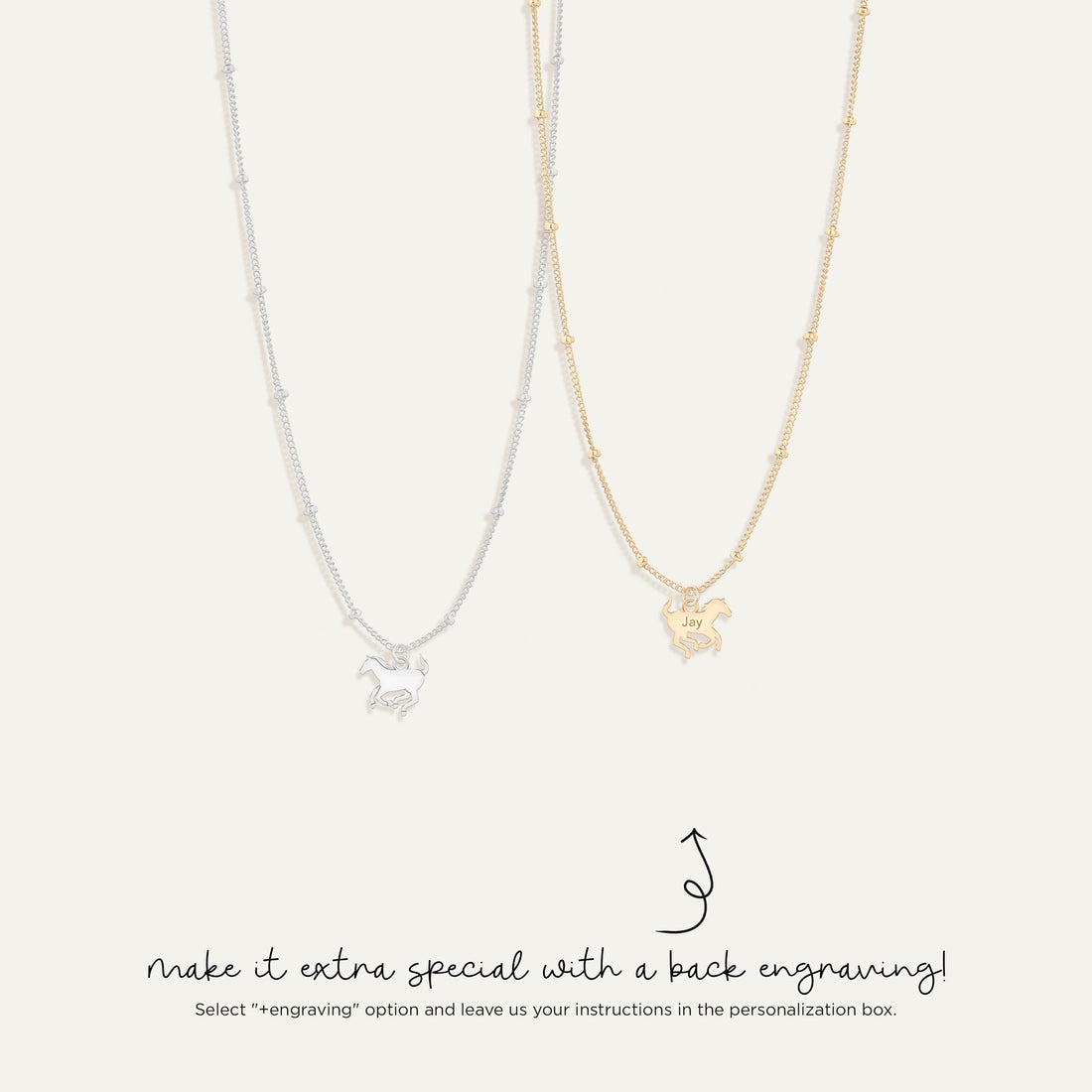 Horse Satellite Beady Necklace