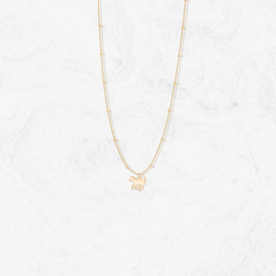 Horse Satellite Beady Necklace