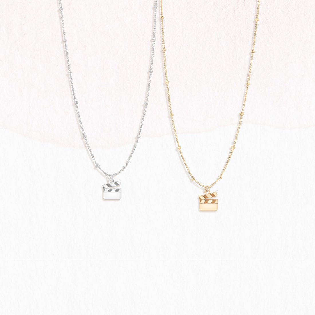 Movie Clapperboard Pendant Beady Necklace