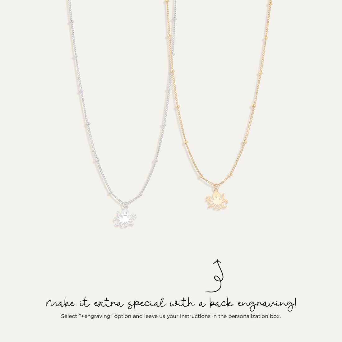 Smiling Octopus Beady Necklace