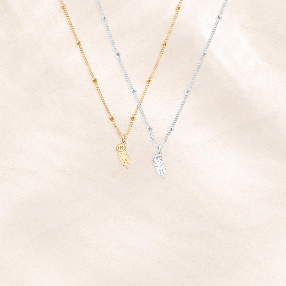 Otter Beady Pendant Beady Necklace