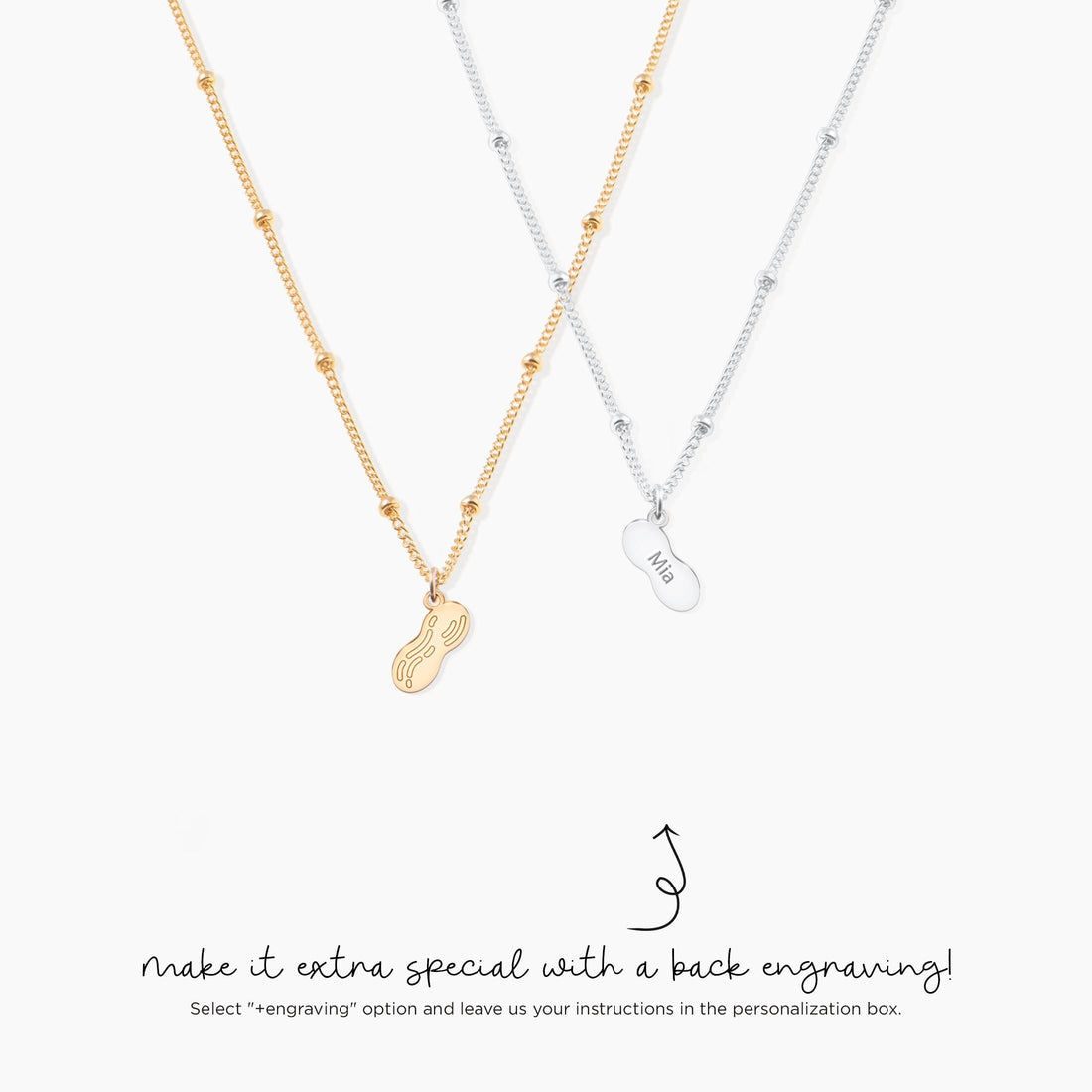 Peanut Charm Necklace