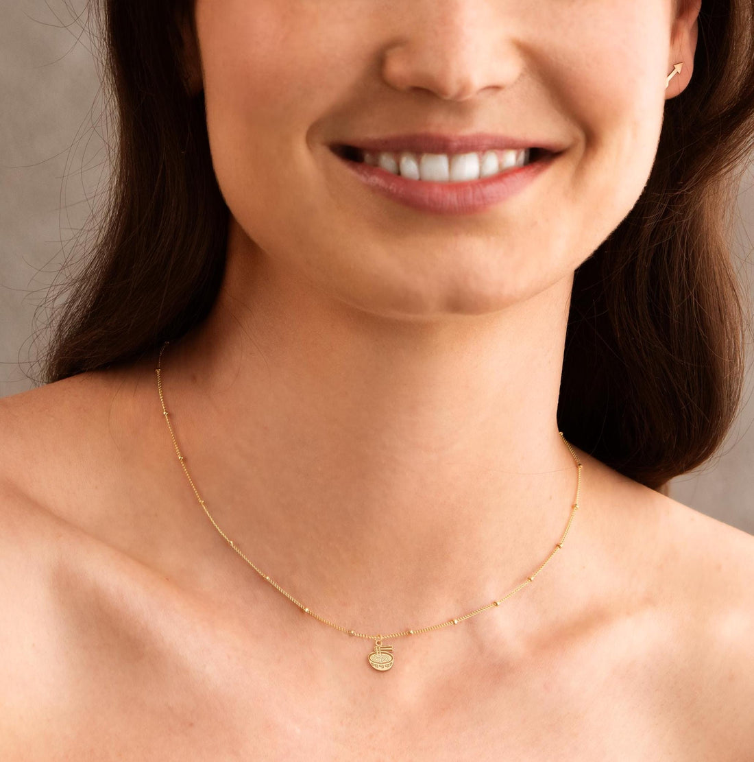 Ramen Pendant Beady Necklace