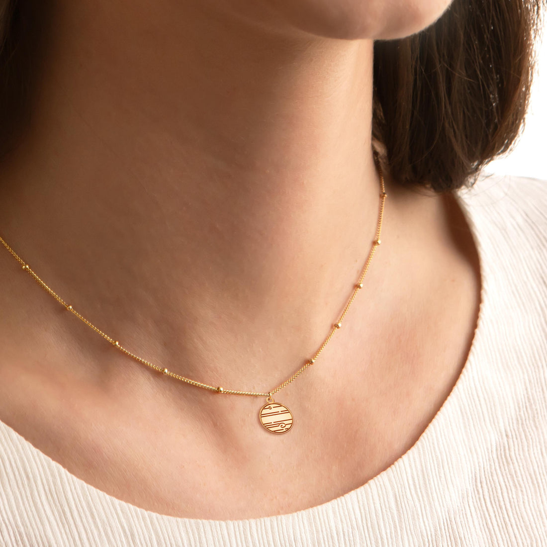 Jupiter Planet Beady Necklace