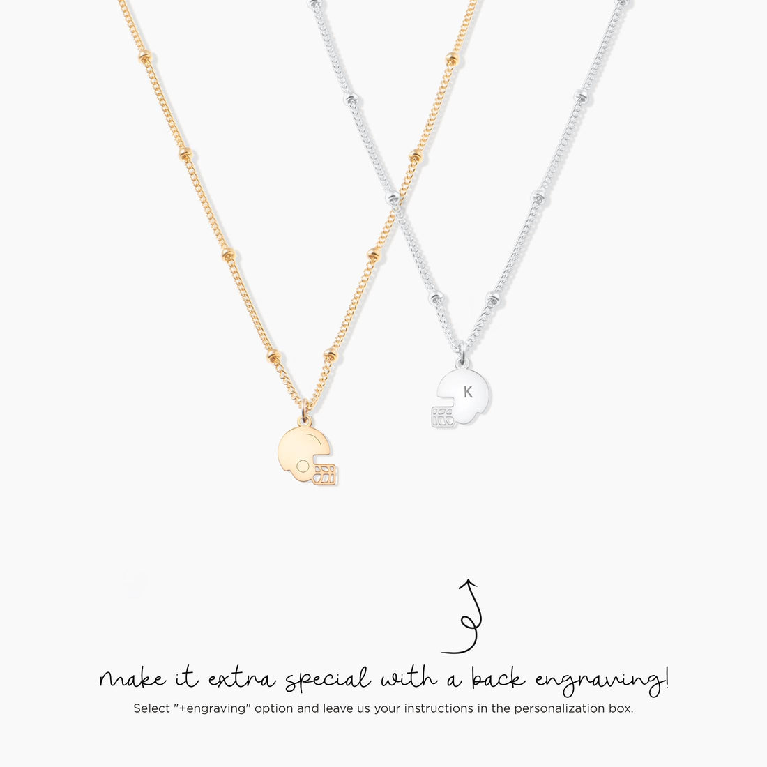 Football Helmet Pendant Necklace