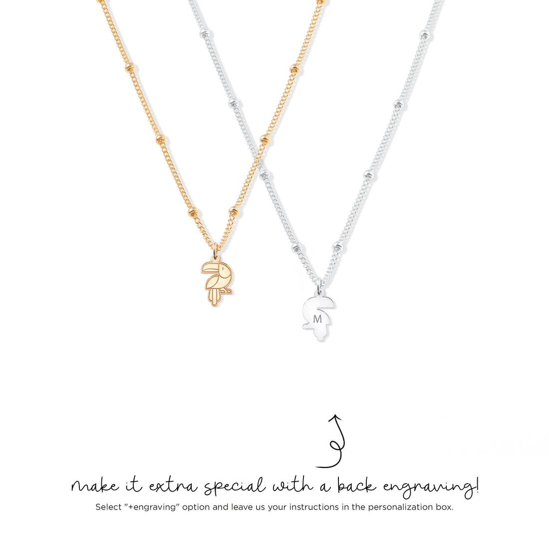 Toucan Pendant Beady Necklace