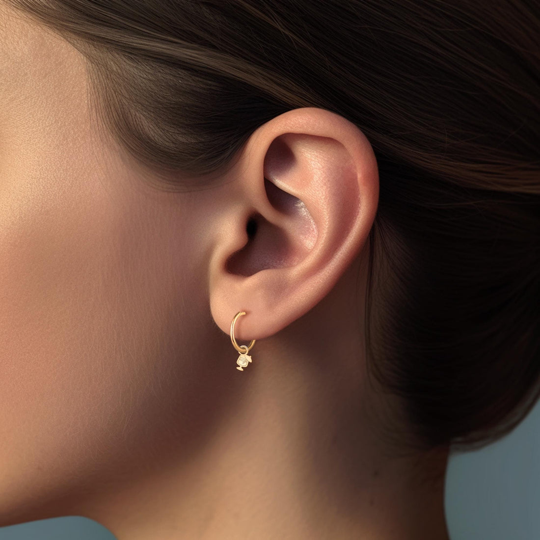 Cocktail Drink Hoop Earrings
