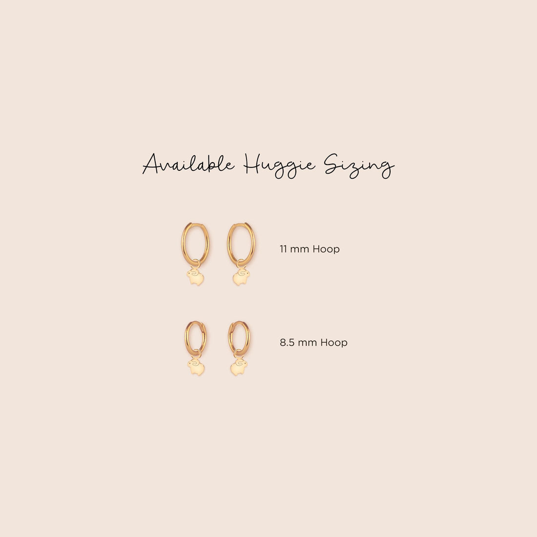 Aries Charm Huggie Hoops