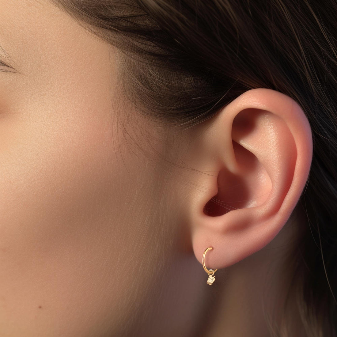 Bubble Tea Hoop Earrings
