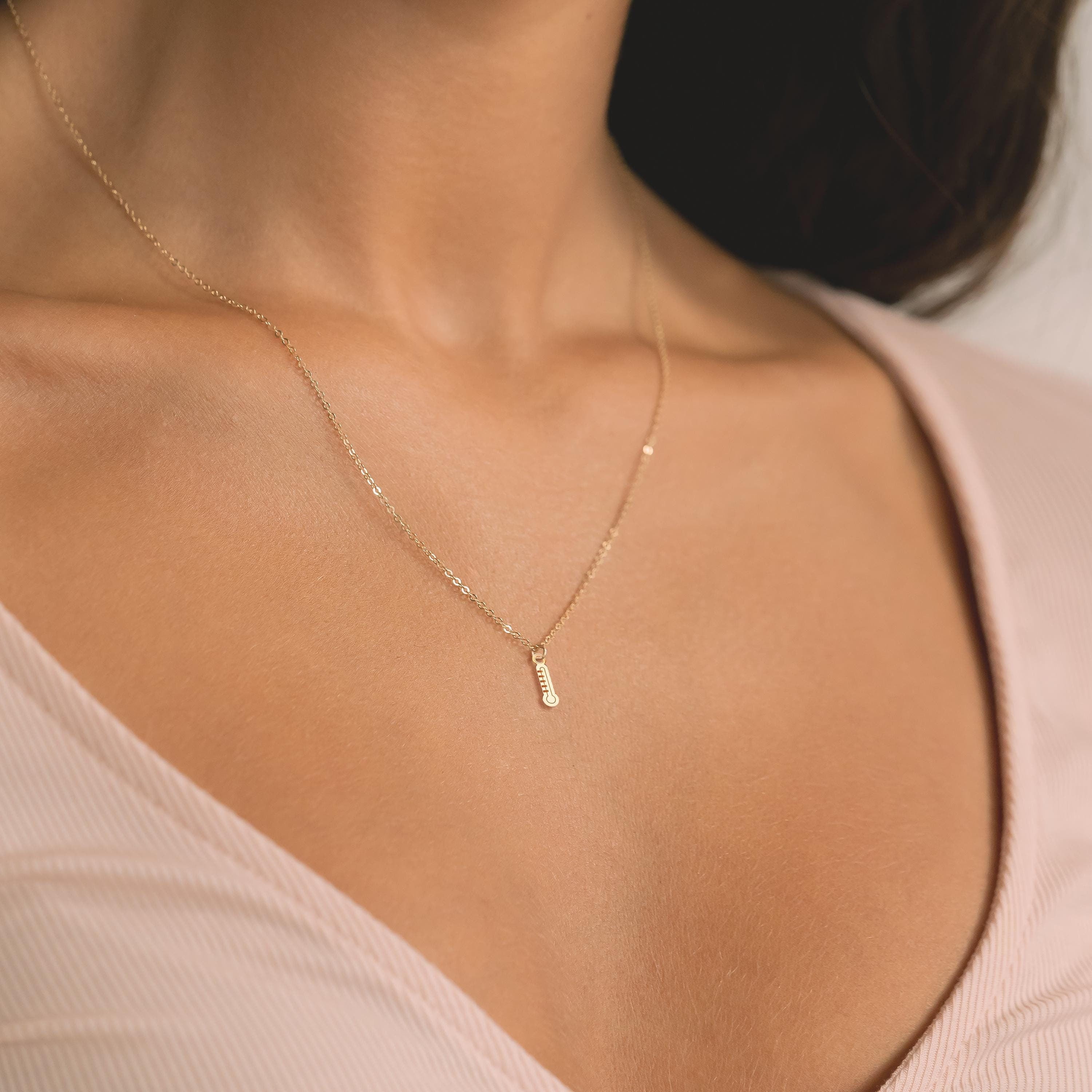 Thermometer Pendant Necklace