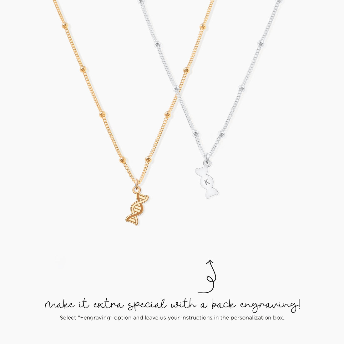 DNA Strand Pendant Necklace