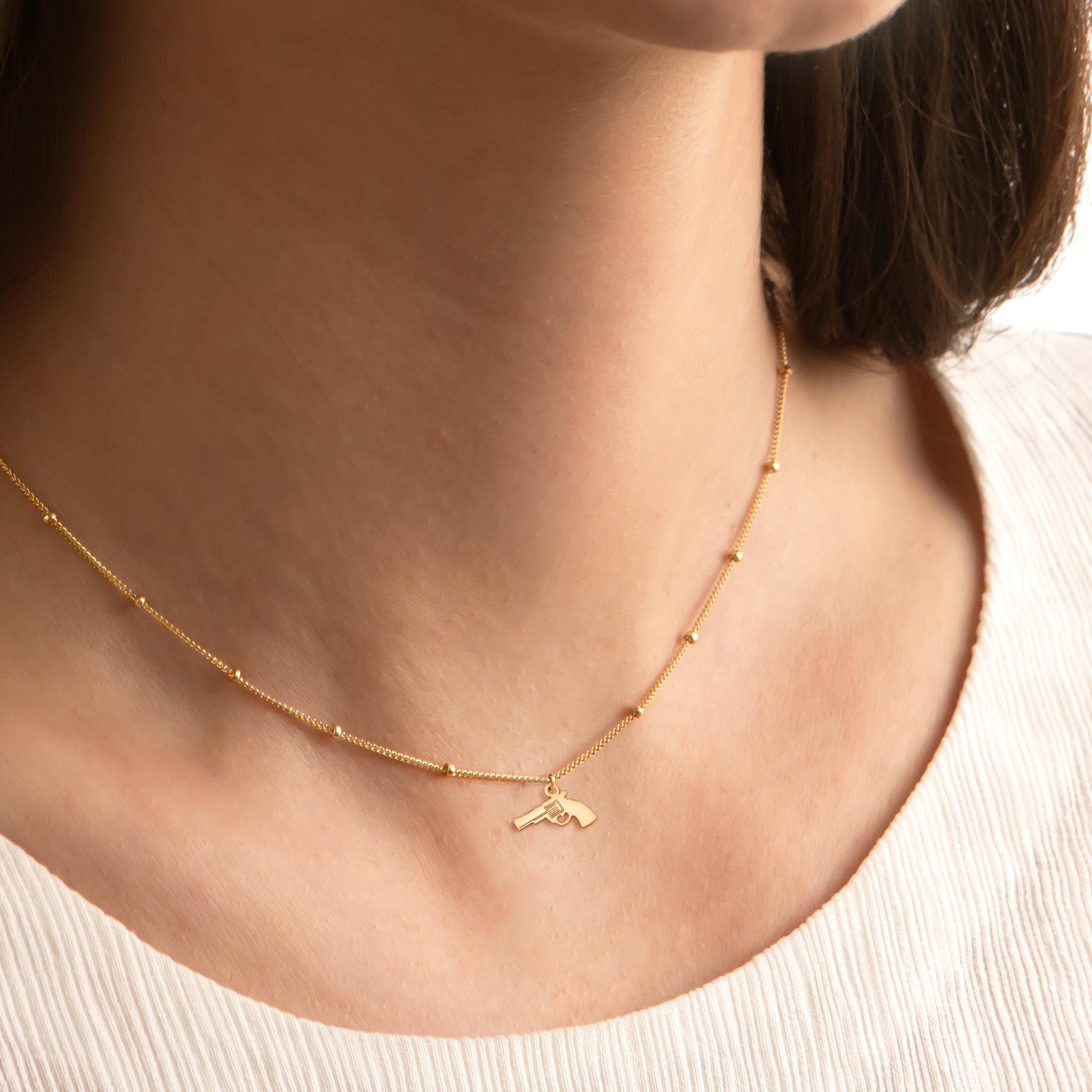 Beaded Revolver Beady Necklace
