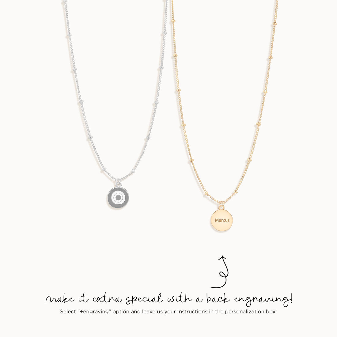 Evil Eye Pendant Beady Necklace