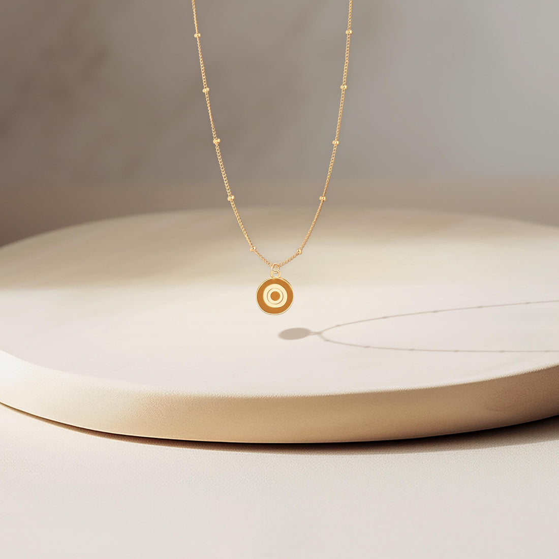 Evil Eye Pendant Beady Necklace