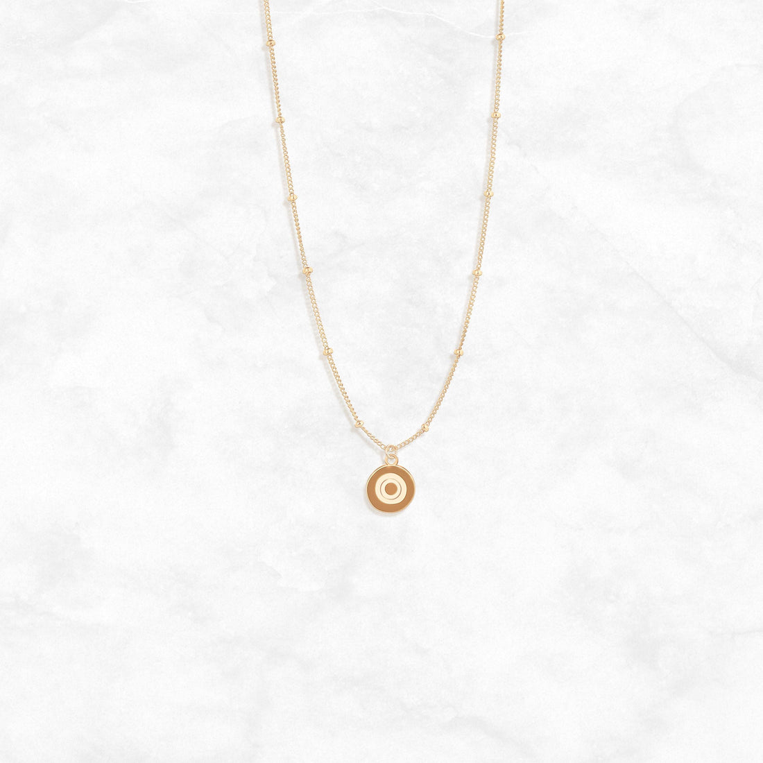 Evil Eye Pendant Beady Necklace