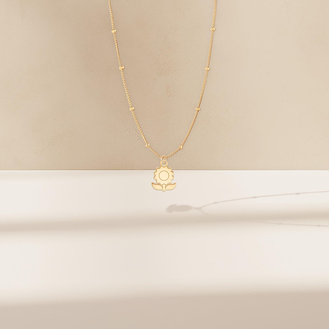 Sunflower Charm Necklace