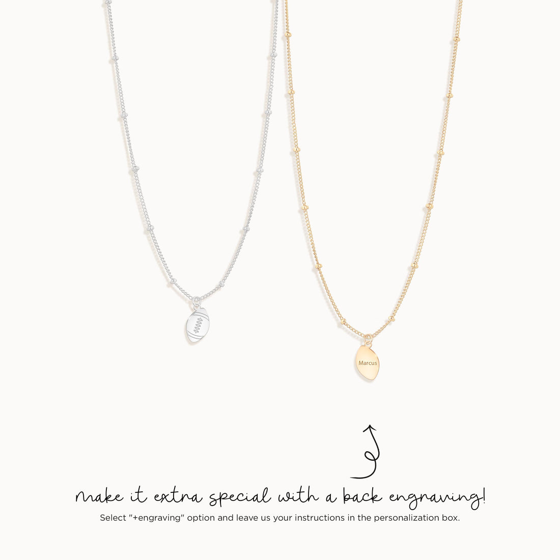 Football Beady Necklace