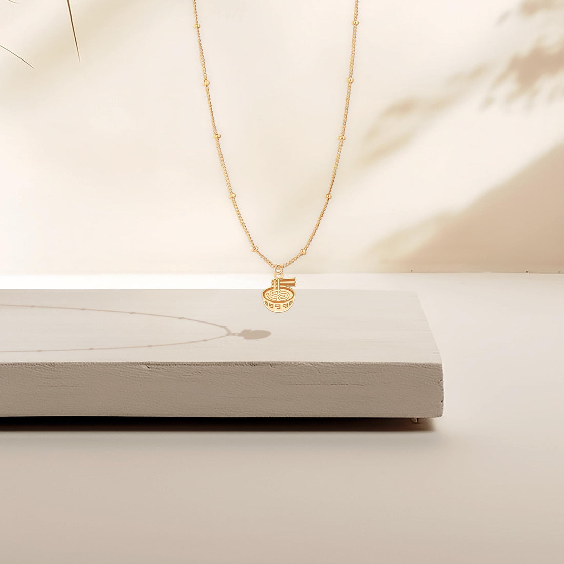 Ramen Pendant Beady Necklace