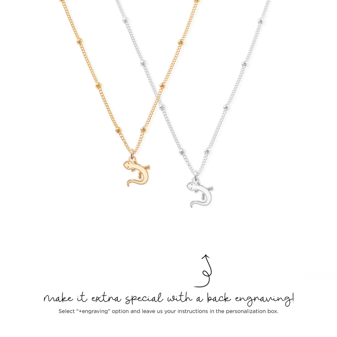 Crawling Salamander Beady Necklace