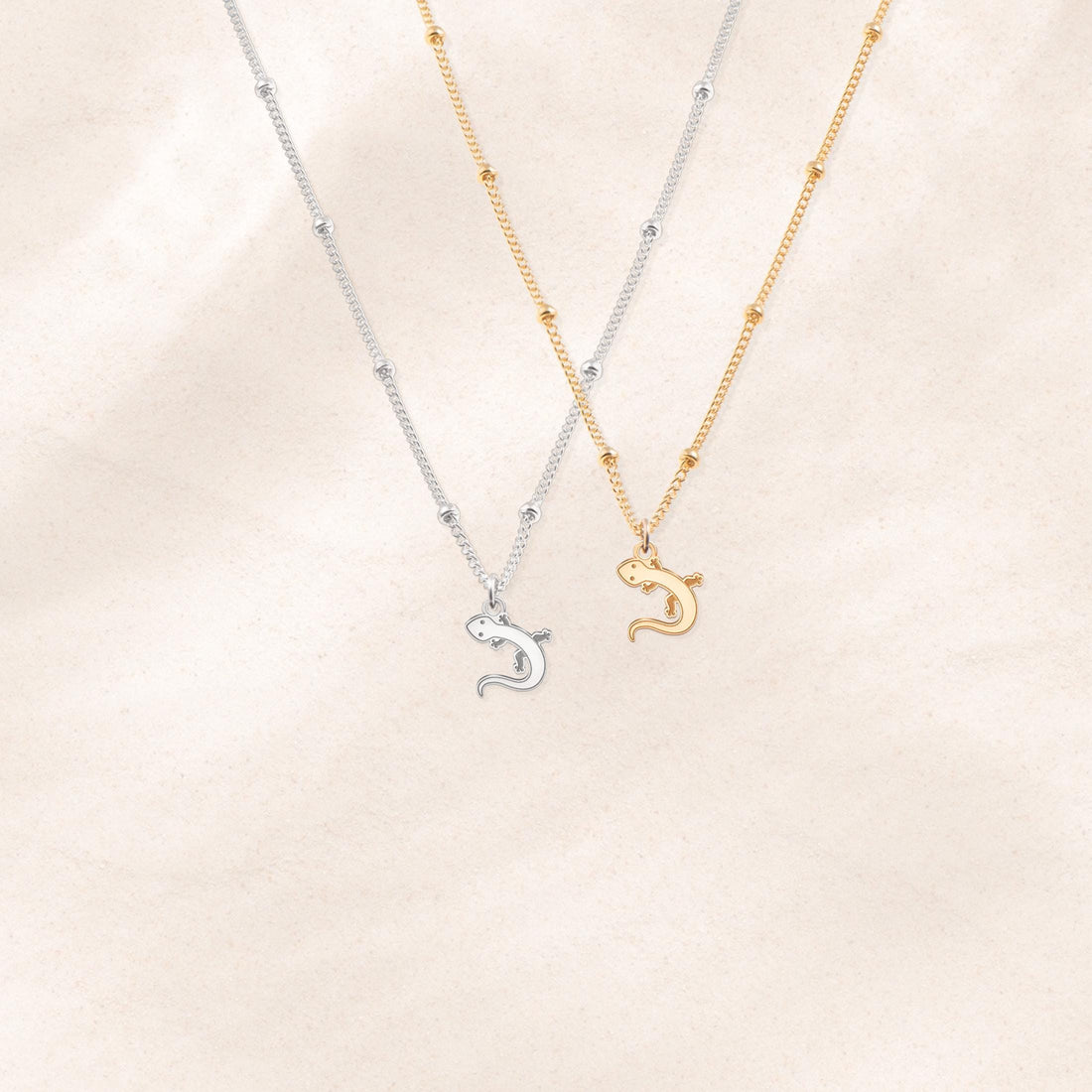 Crawling Salamander Beady Necklace