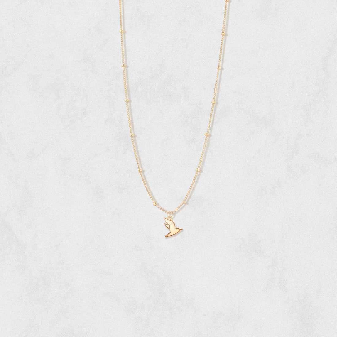 Seagull on a Beady Charm Necklace