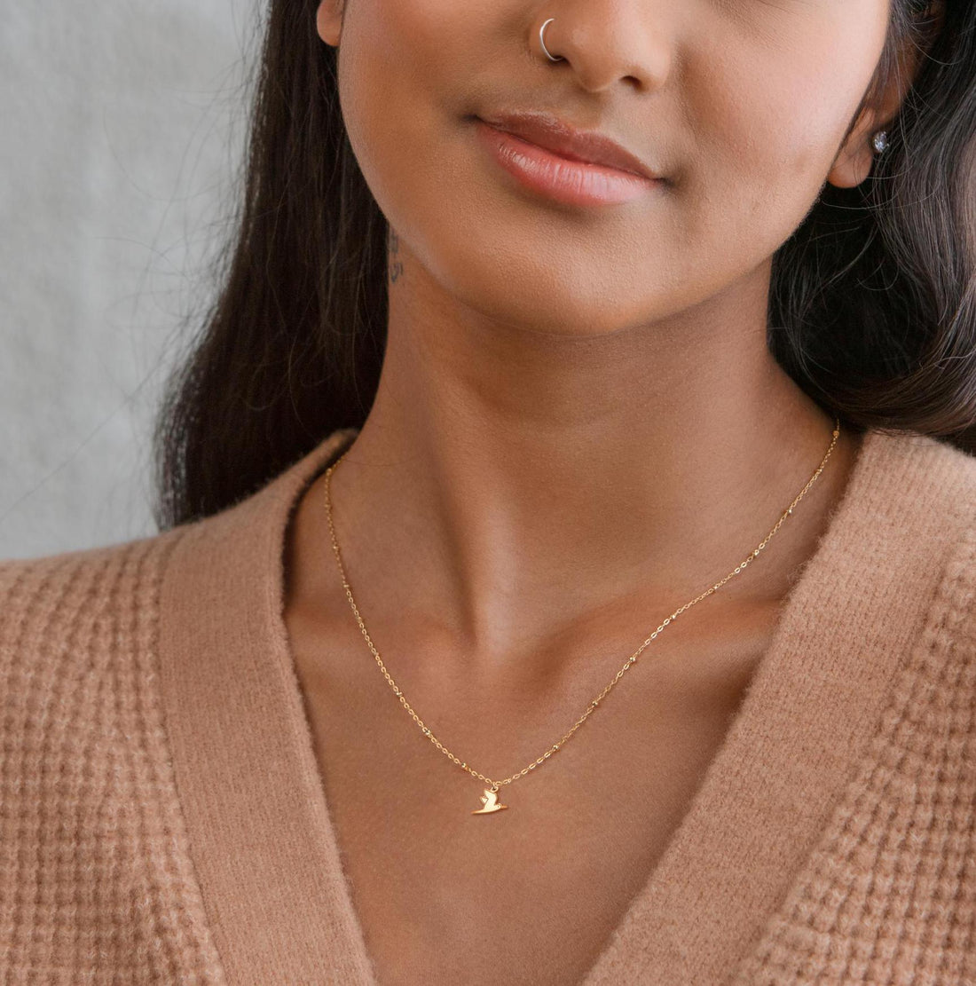 Seagull on a Beady Charm Necklace