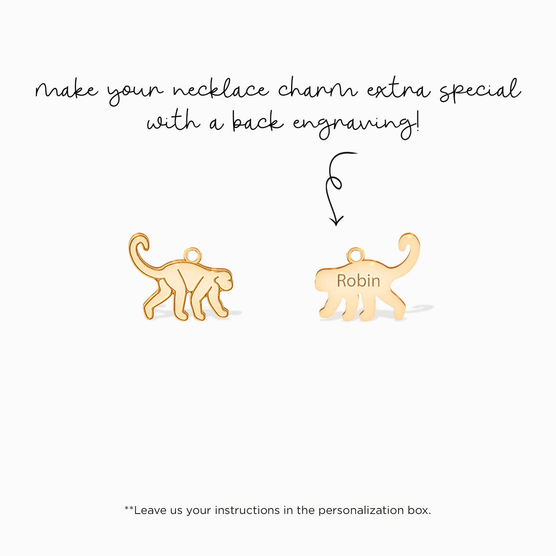 Monkey Pendant Necklace