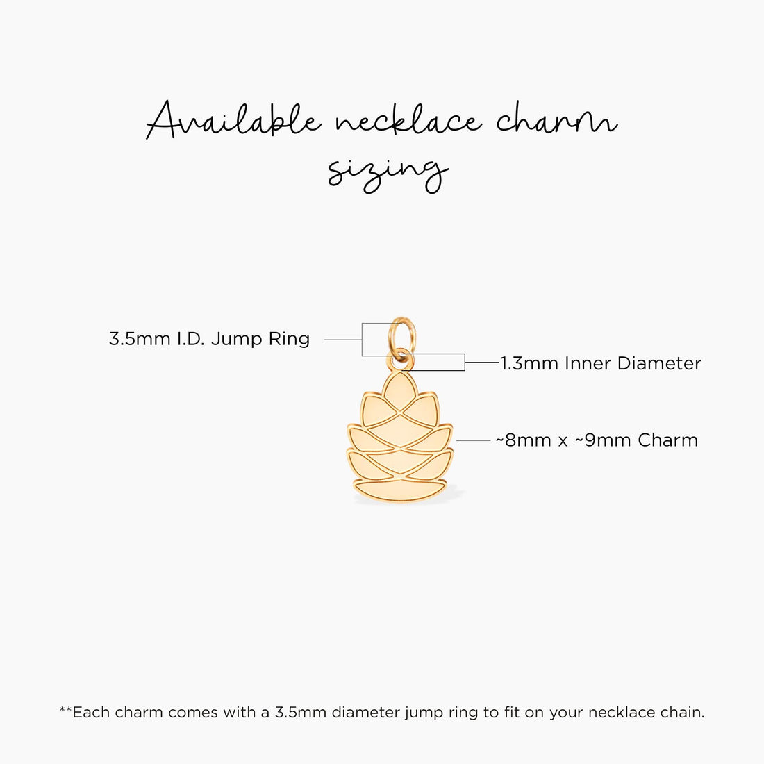 Gold Pinecone Pendant Charm