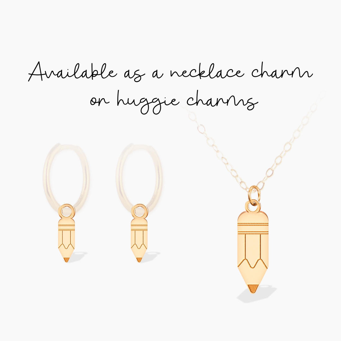 Pencil Charm Earrings