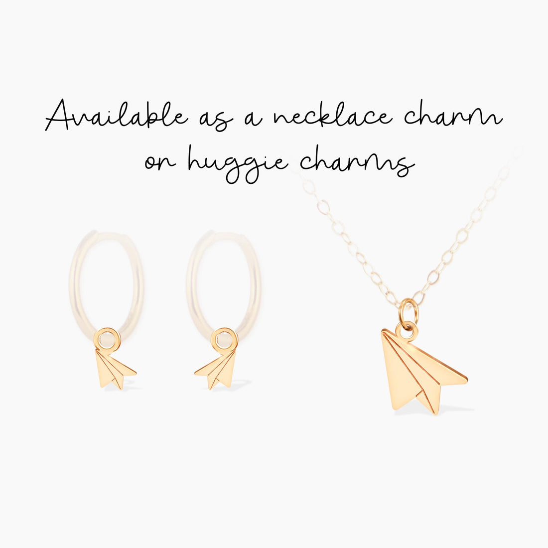 Paper Airplane Pendant Necklace