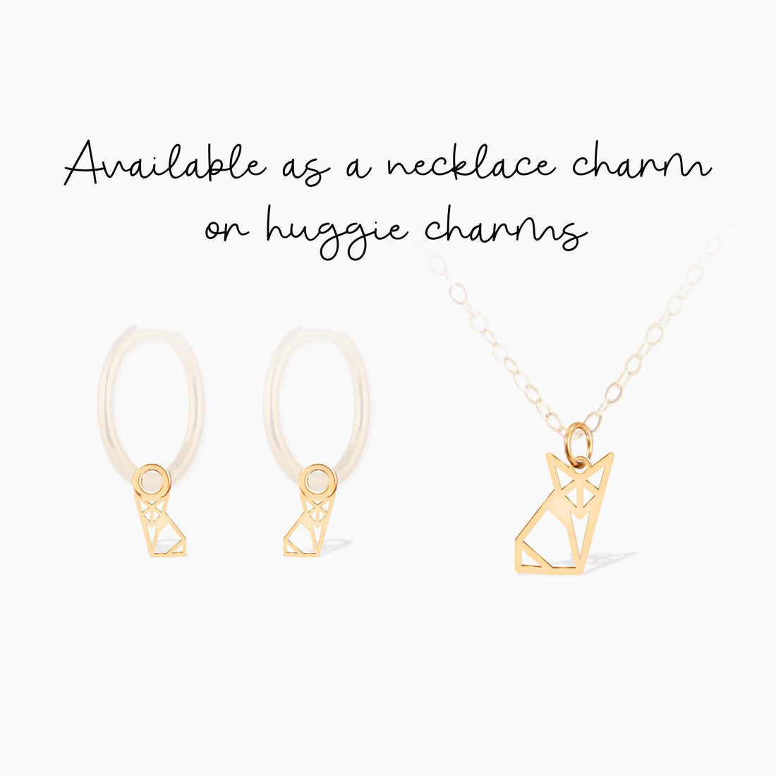 Origami Fox Pendant Necklace