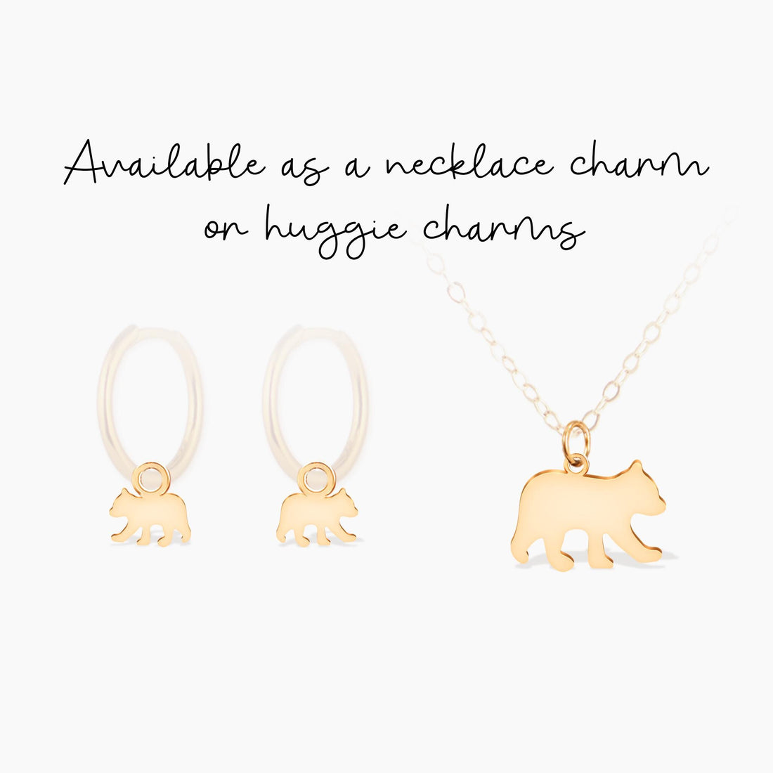 Baby Bear Silhouette Charm