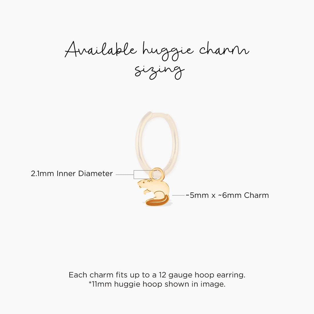 Beaver Charm Earrings