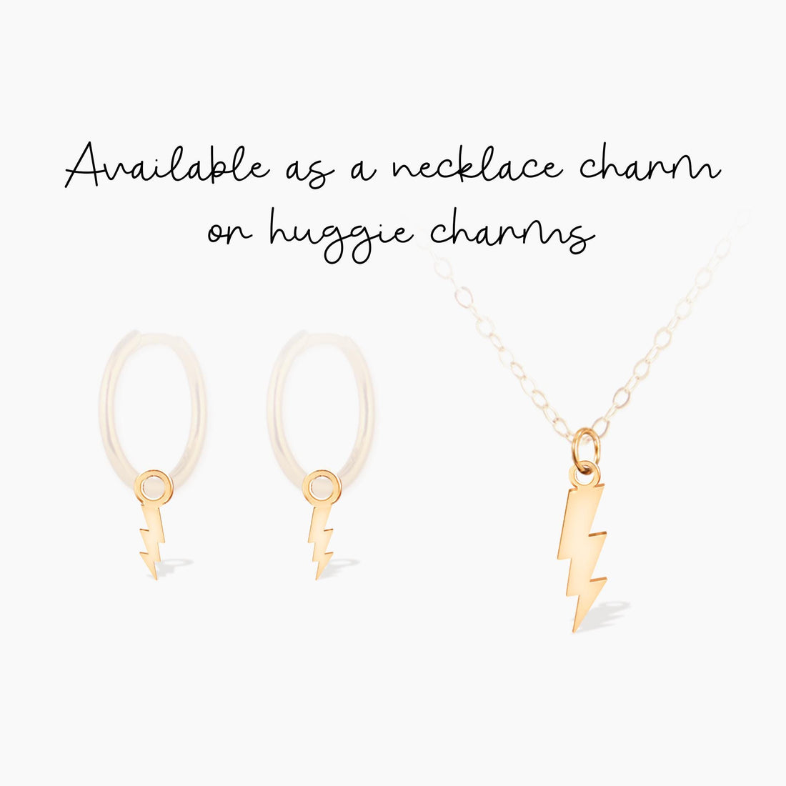 Lightning Bolt Thunderbolt Pendant Necklace