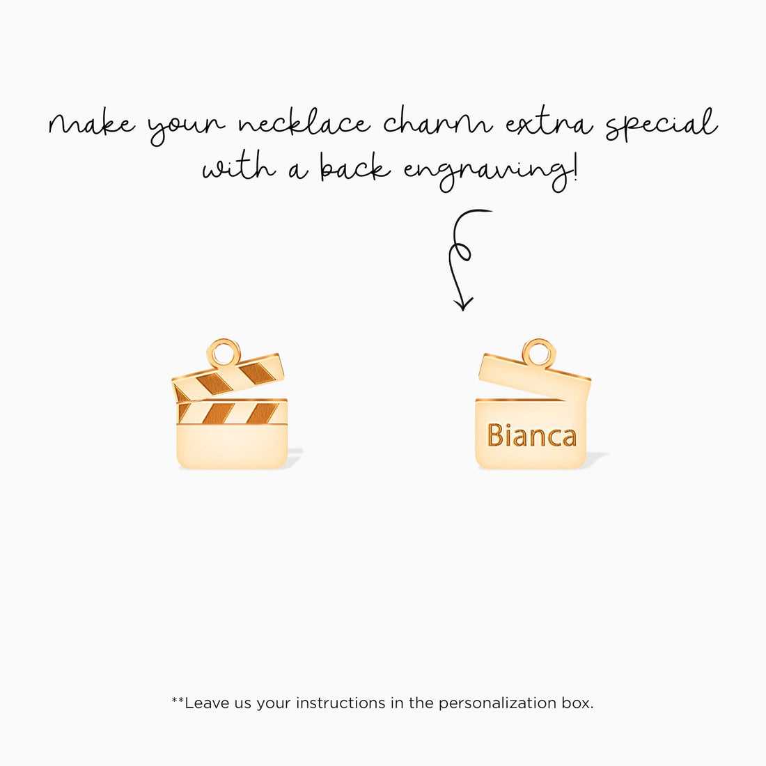 Movie Slate Charm Stud Earrings