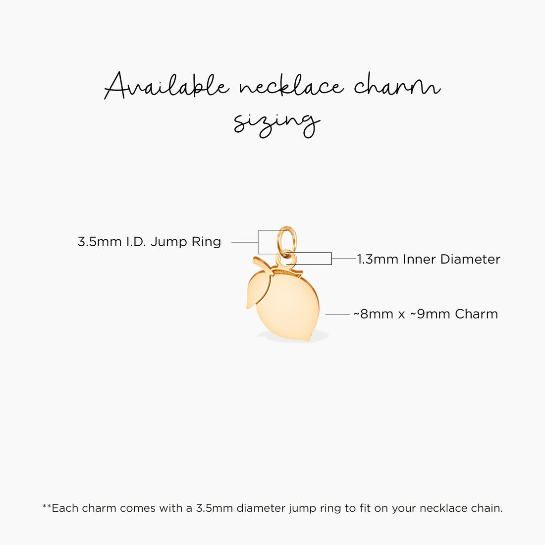 Gold Lemon Fruit Charm